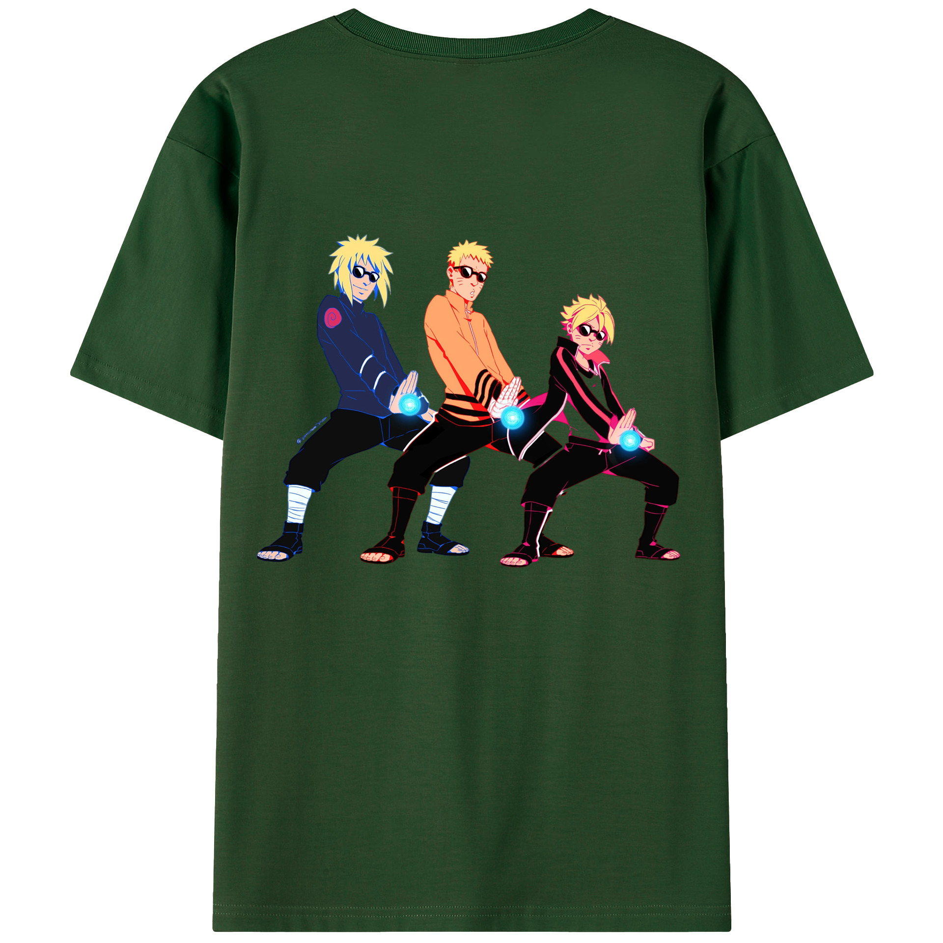 （画像用） NARUTO -ナルト- うずまき ナルト Uzumaki Naruto 綿100％半袖Tシャツ（背面プリント）